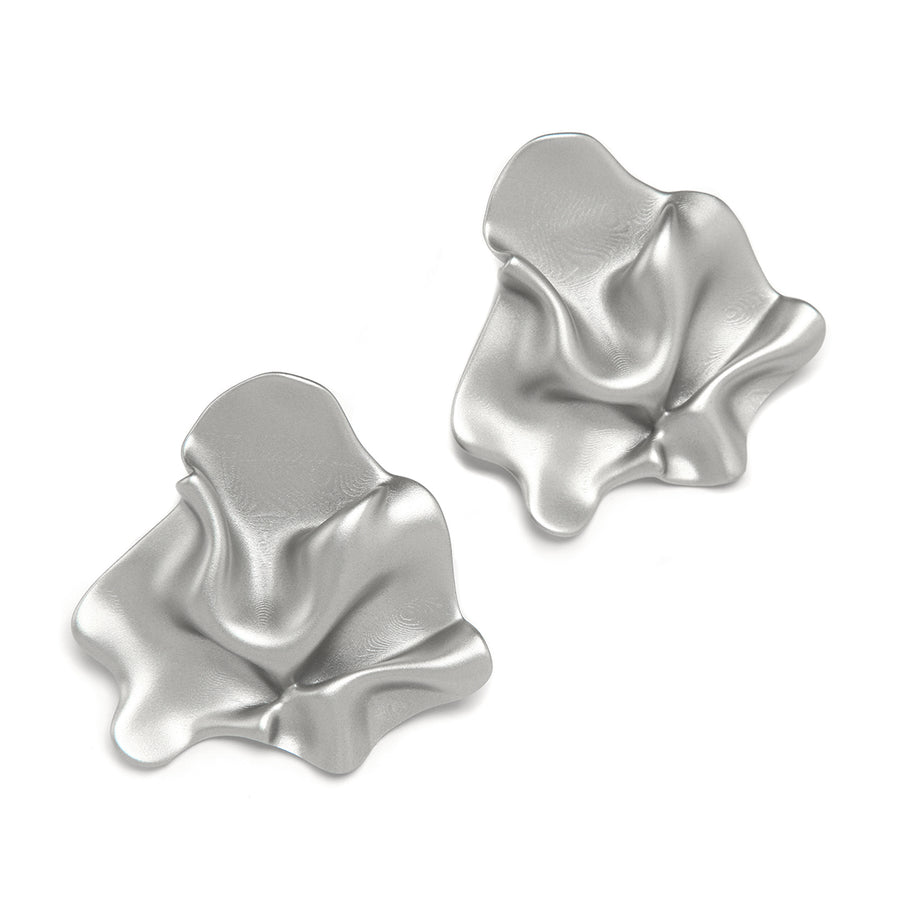 AZALEA CLIP-ON EARRINGS - SILVER