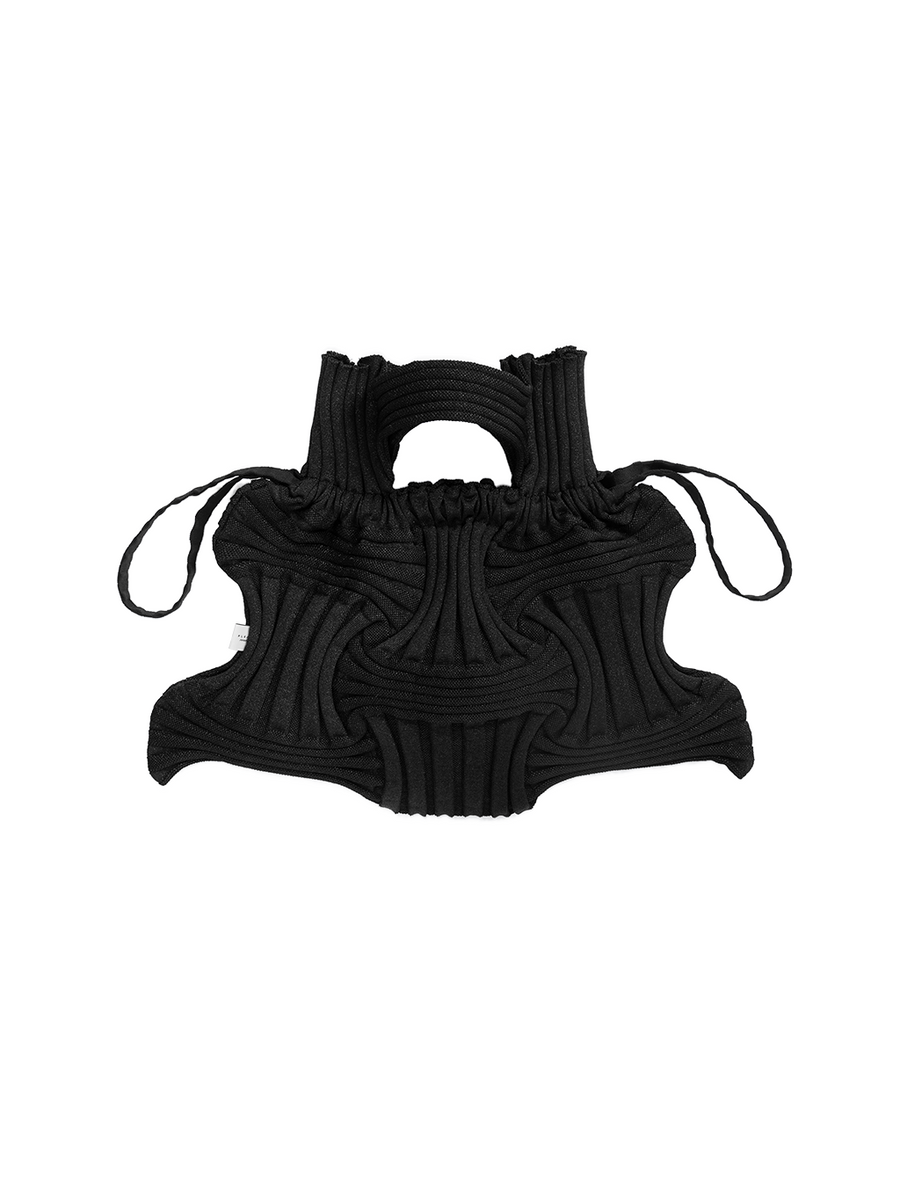 BIG BOW BAG - GLITTER BLACK