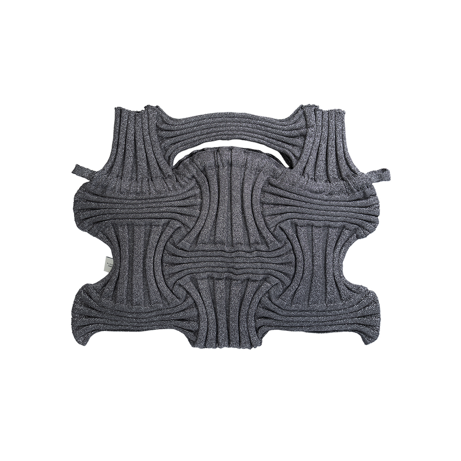 BIG BOW BAG - GLITTER STONE BROWN