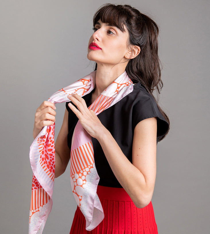 Square Scarf - The Essence of red