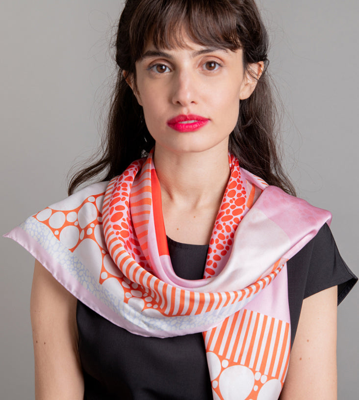 Square Scarf - The Essence of red