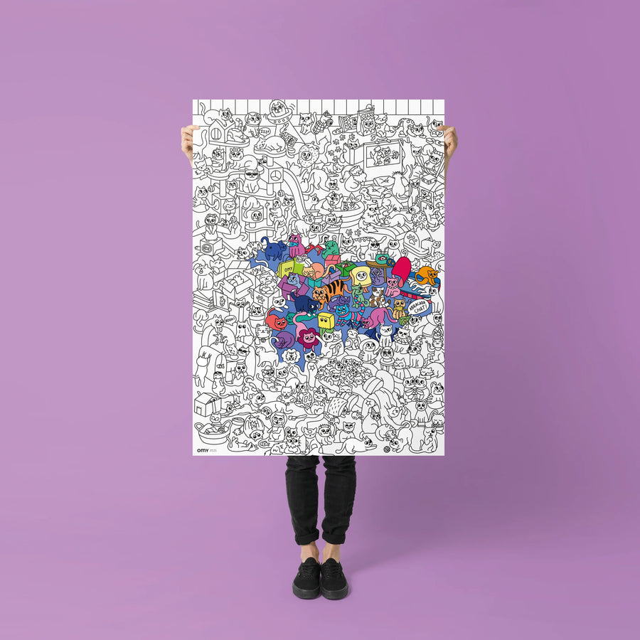 Giant Coloring Poster - Kitty
