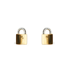 Gold Lock In Your Superpower Stud Earrings