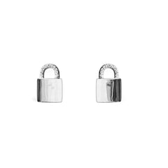 Silver Lock In Your Superpower Stud Earrings