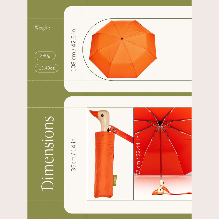Papaya Eco-friendly Original Duckhead Compact Umbrella