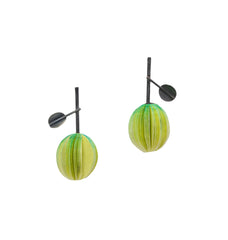 LIGHT GREEN OVAL BUDS PAPER EARRINGS