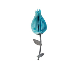 LIGHT BLUE TURNIP PAPER BROOCH