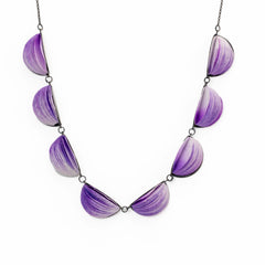 17" CIRCLE PAPER NECKLACE - PURPLE