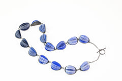 31.5" LONG CIRCLE PAPER NECKLACE - BLUE