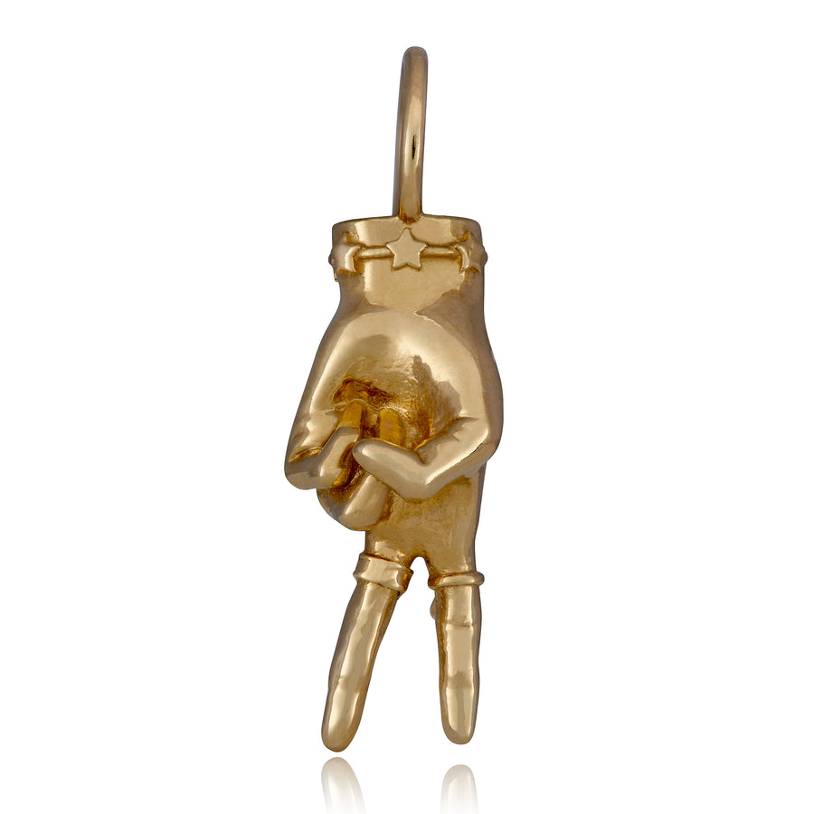 14k gold Peace Lady Finger Charm