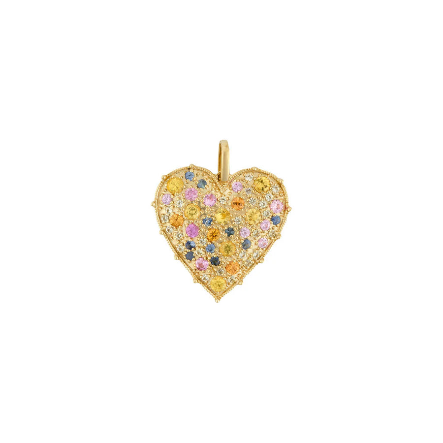 Confetti Rainbow Sapphire Heart Pendant