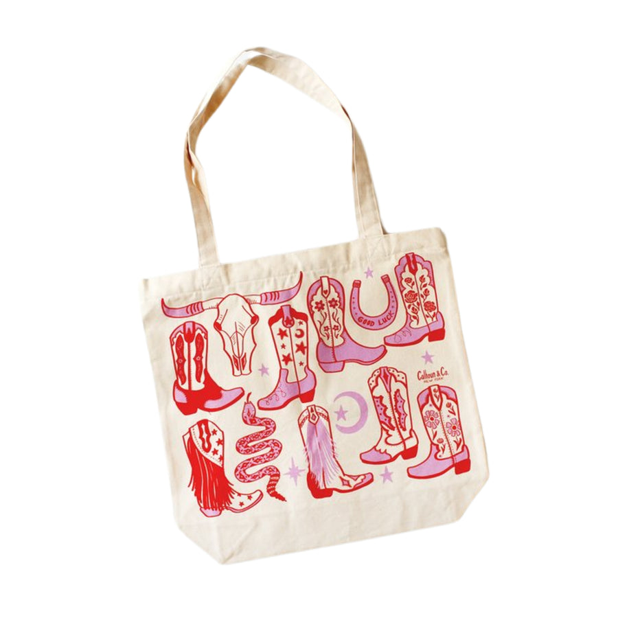 Howdy Cowgirl Tote Bag w/ Zipper Closure