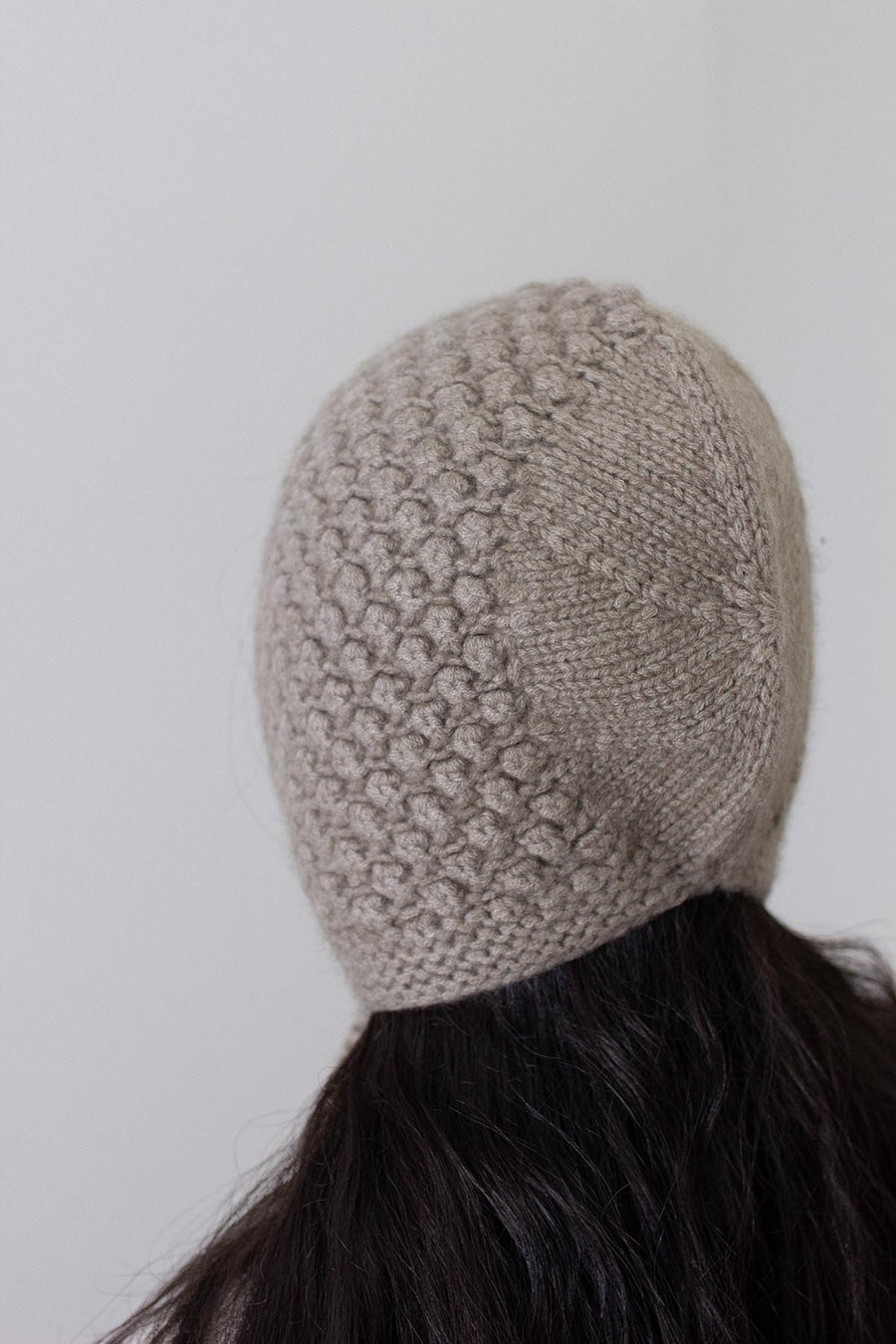 Popcorn Crochet Bonnet Mushroom - Brown