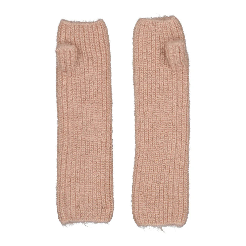 REVE FINGERLESS MITTENS - NACRE