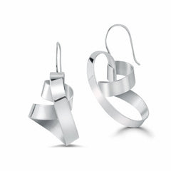Rollercoaster Earrings – Dynamic Wrapped Sterling Silver Design