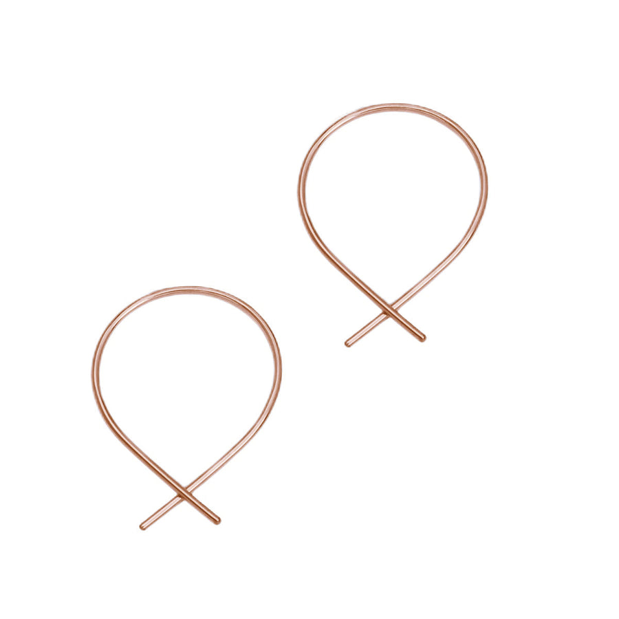 SMALL FISH EARRINGS - Rose Gold