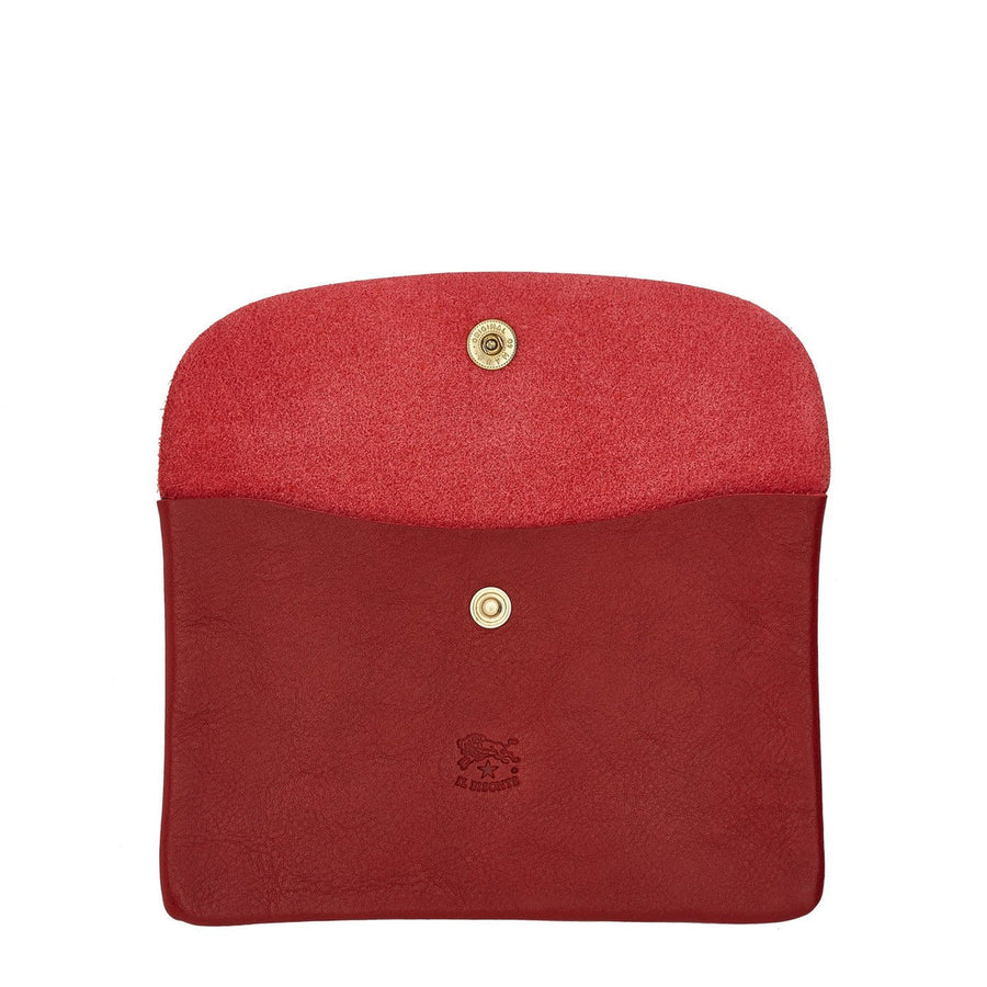 Cowhide Envelope Pouch - Red