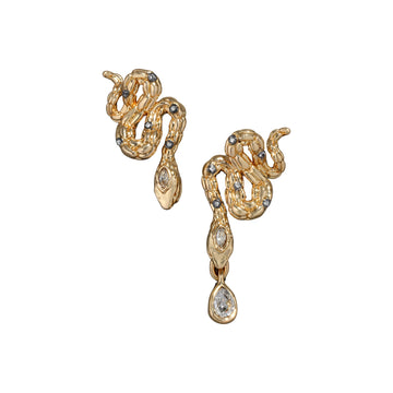 SERPENT CRYSRAL DROP EARRINGS