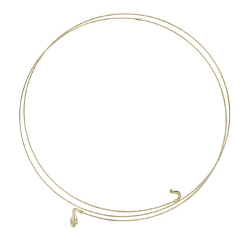 Serpentine Necklace with Diamonds