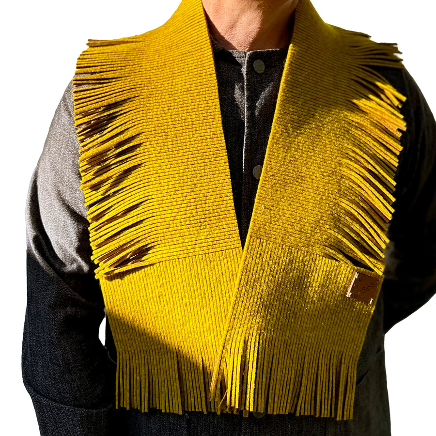 FRINGE SCARF - CHARTREUSE