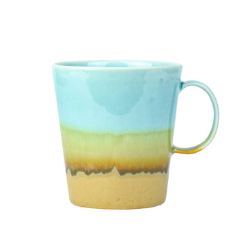 Porcelain Mug- Turquoise/ Ochre