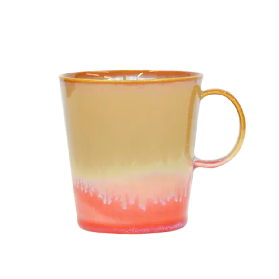 Porcelain Mug- Camel/ Salmon