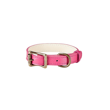 SMALL LEATHER DOG COLOR - PINK