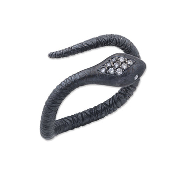 OXIDIZED SILVER SNAKE RING