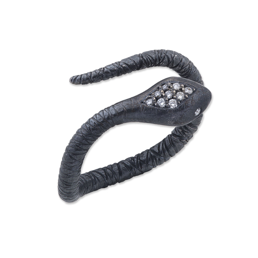 OXIDIZED SILVER SNAKE RING
