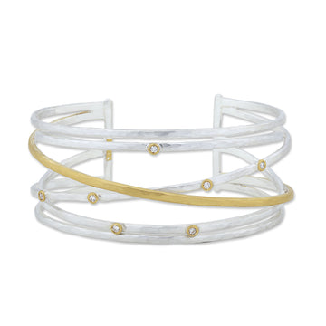 SIZE NEEDED: STOCKHOLM CROSSWIRE OPEN CUFF BRACELET