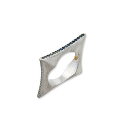 Stockholm Flipper 4 Sided Ring: Diamond Pink & Blue Sapphiers