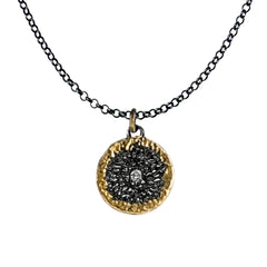 Diamond Eclipse Mini Charm Necklace
