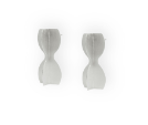 Arena Hourglass Silver Earrings