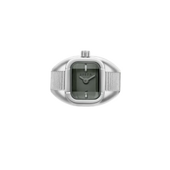Nocturne Silver/Smoke Time Ring Watch