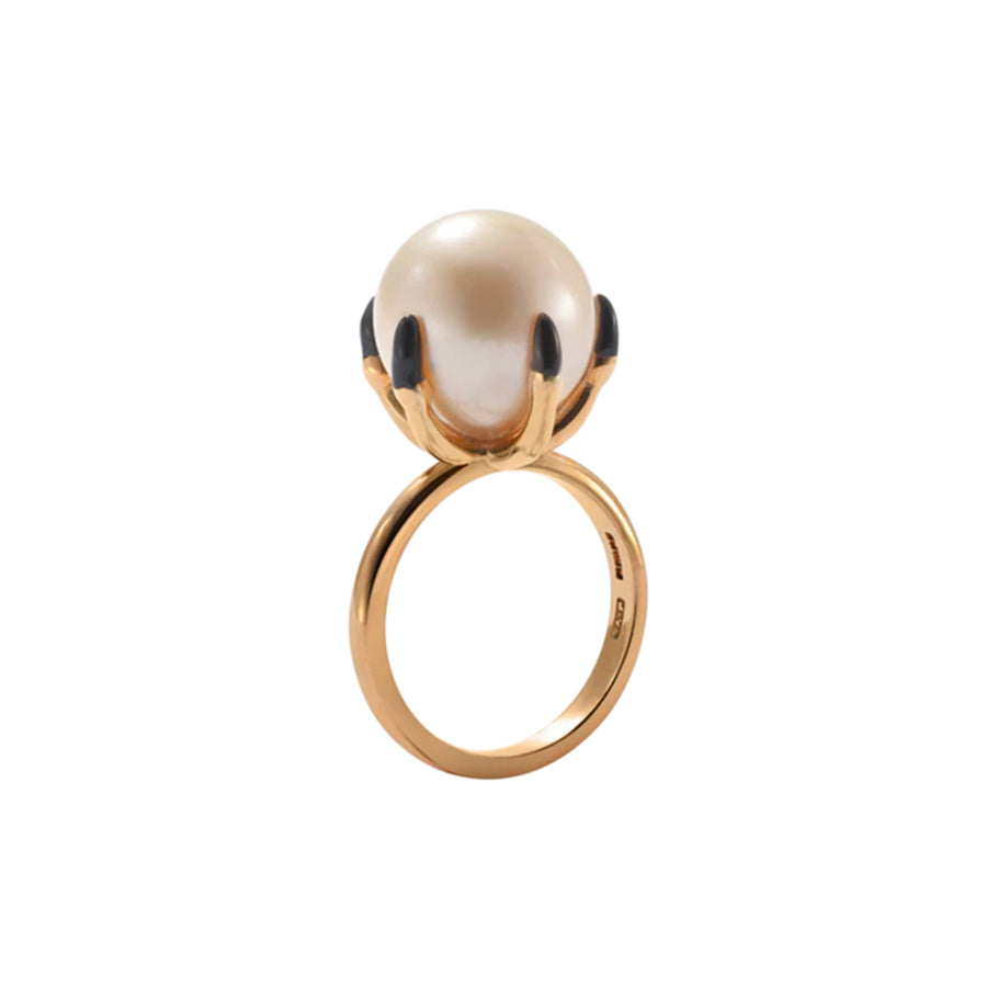 Ballcrusher golden pearl Ring - size 7