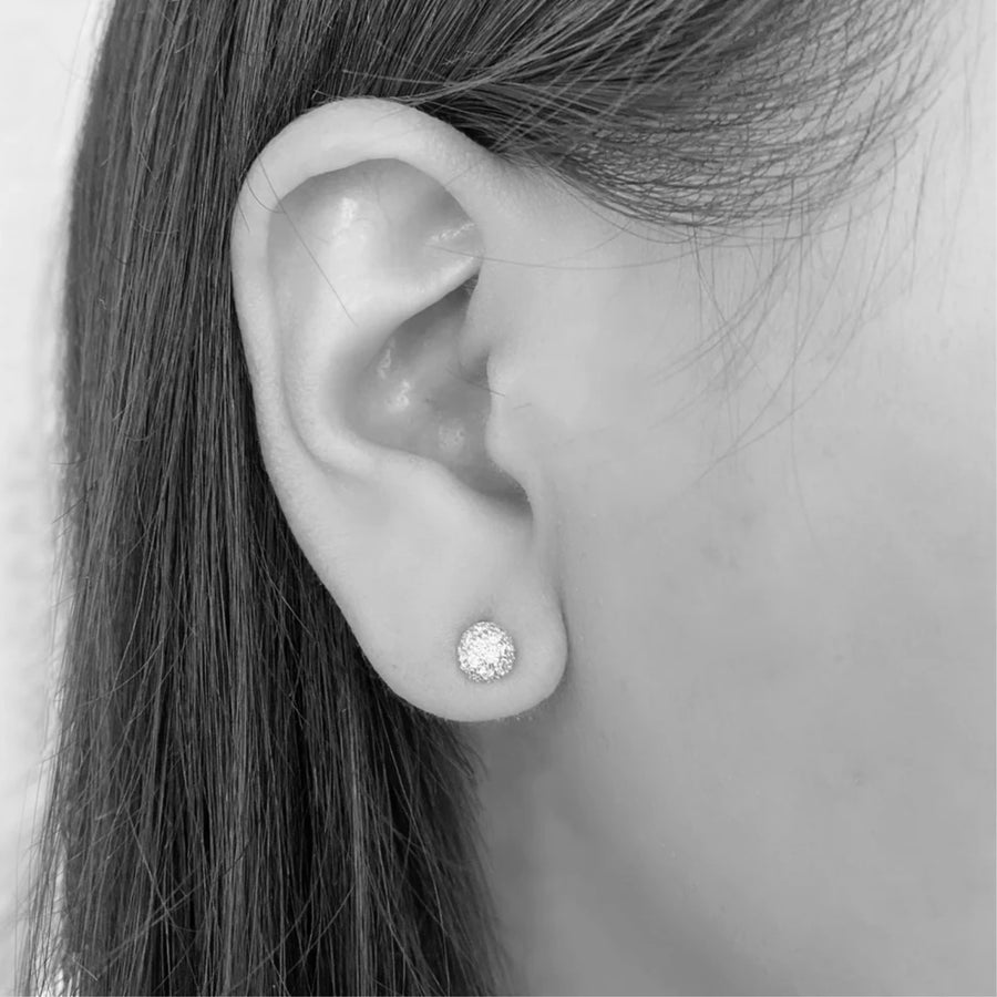 Disco White Diamond Studs