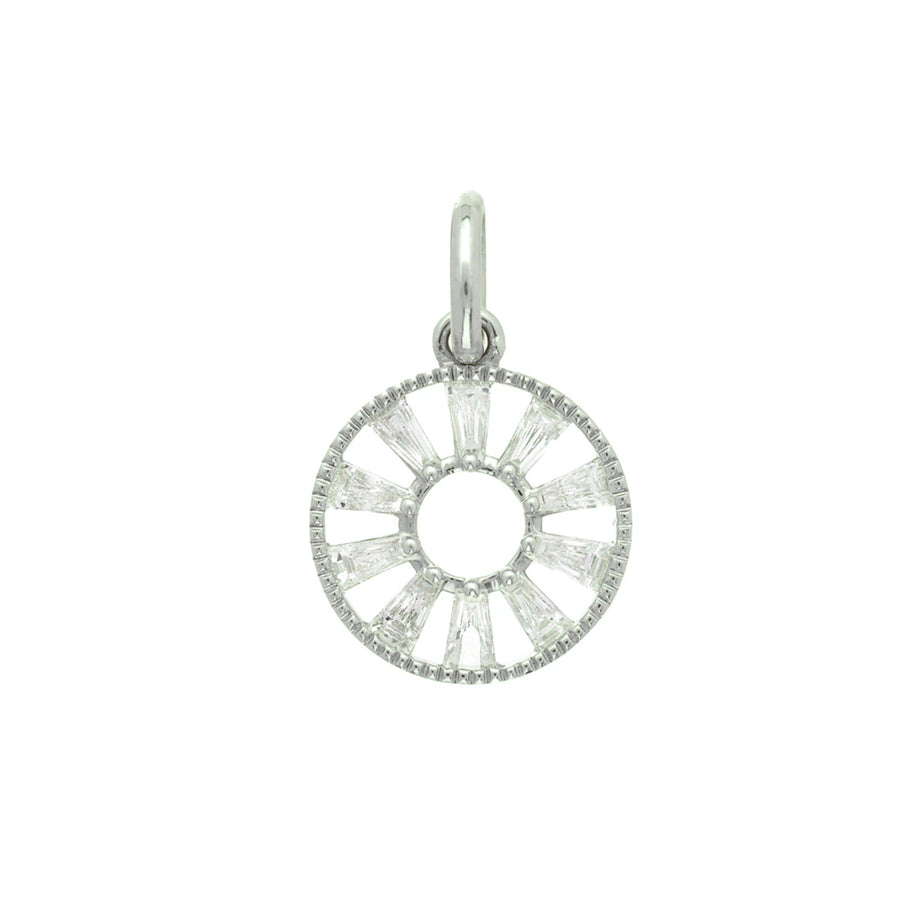 Arena White Diamond Baguette Pendant