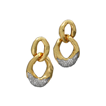 Solanales Crystal Large Link Earring