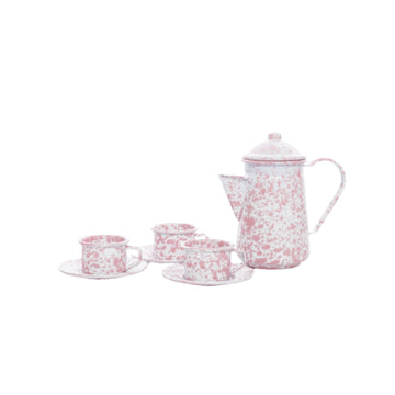 Pink Splatter Tea For Three Set