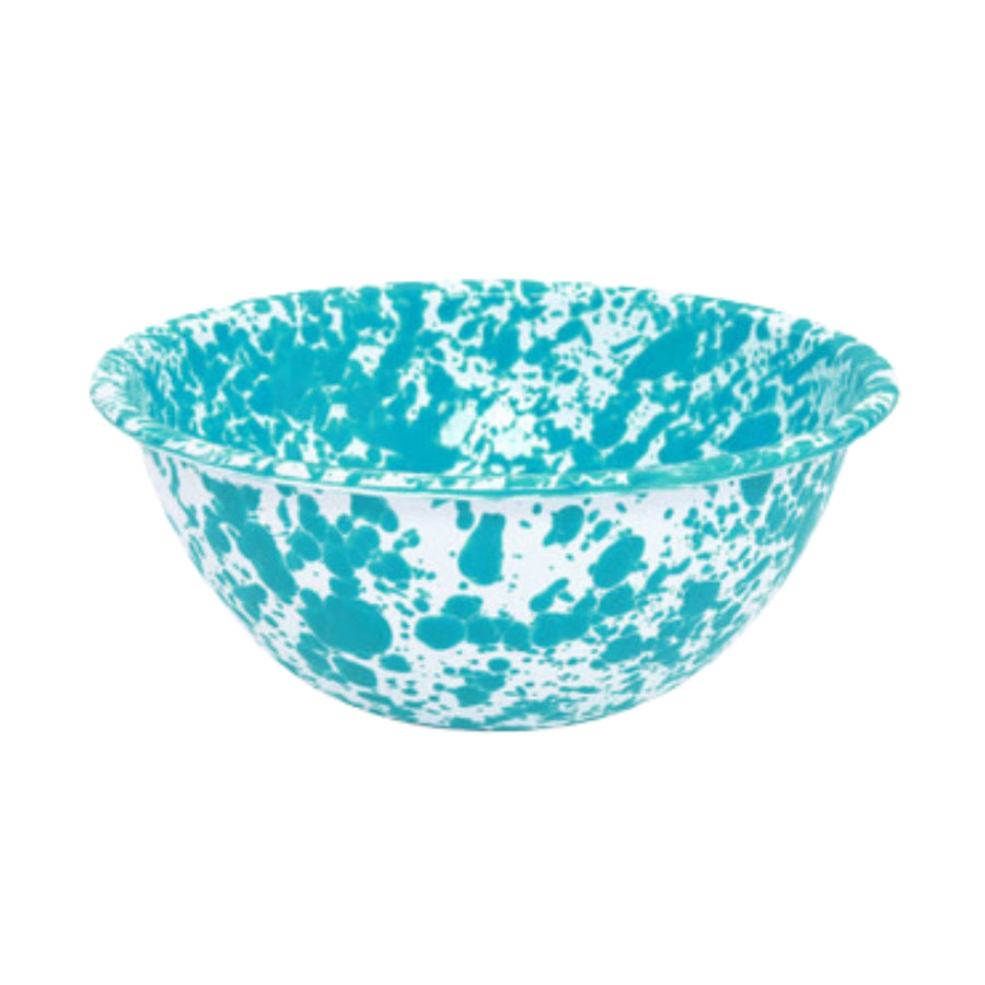 Turquoise Splatter Small Serving Bowl