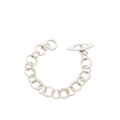 Sculptural Petite Circle Link Bracelet