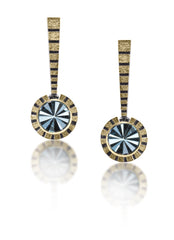 STRIPE 2 Blue Topaz Earring
