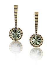 STRIPE 2 Green Amethyst Earring