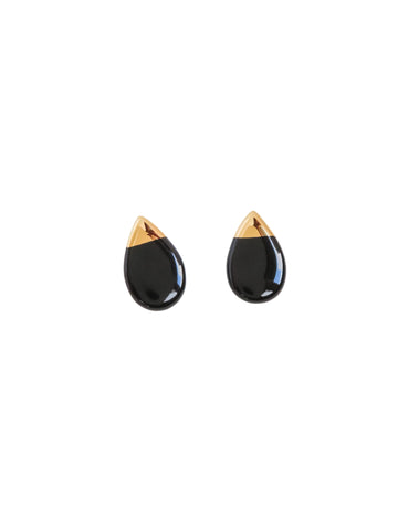 Teardrop Earrings - Black