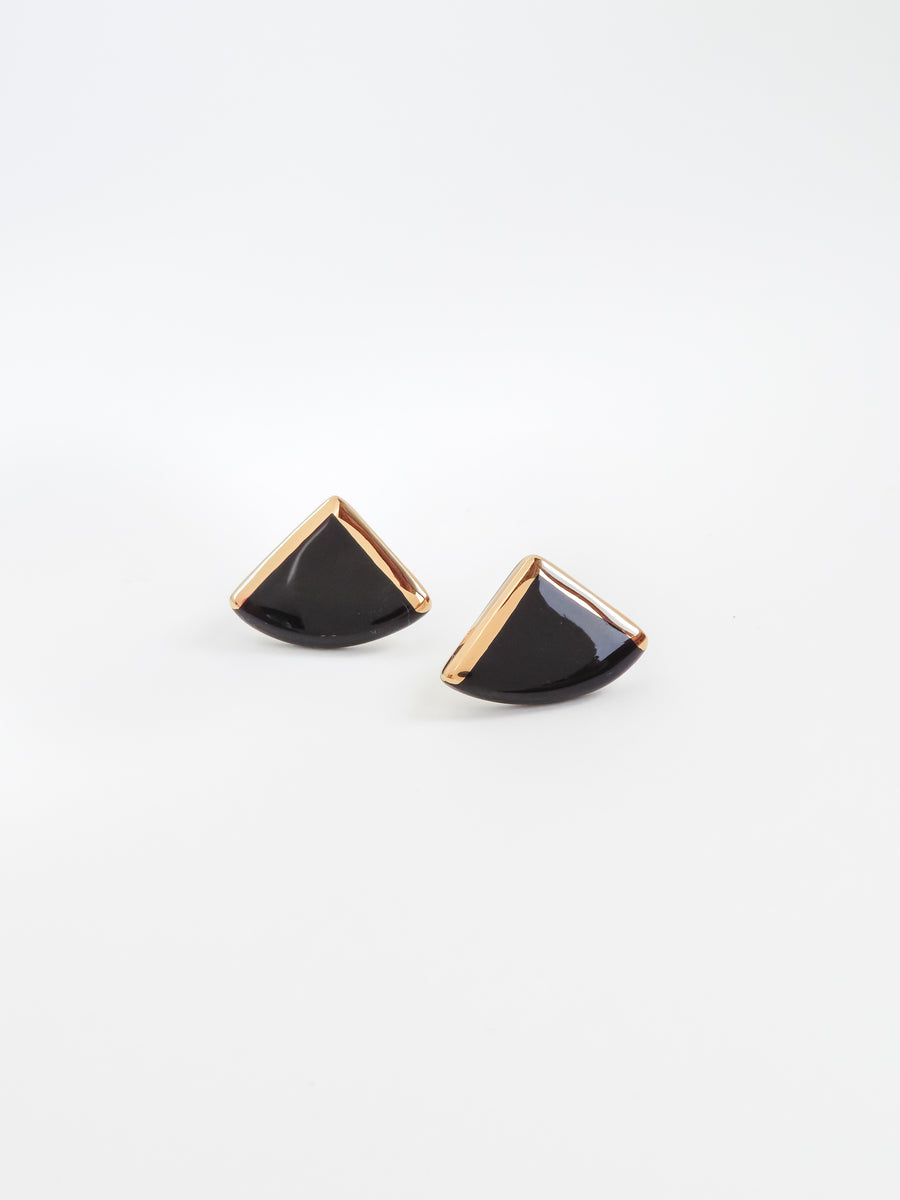 Triangle Earrings - Black