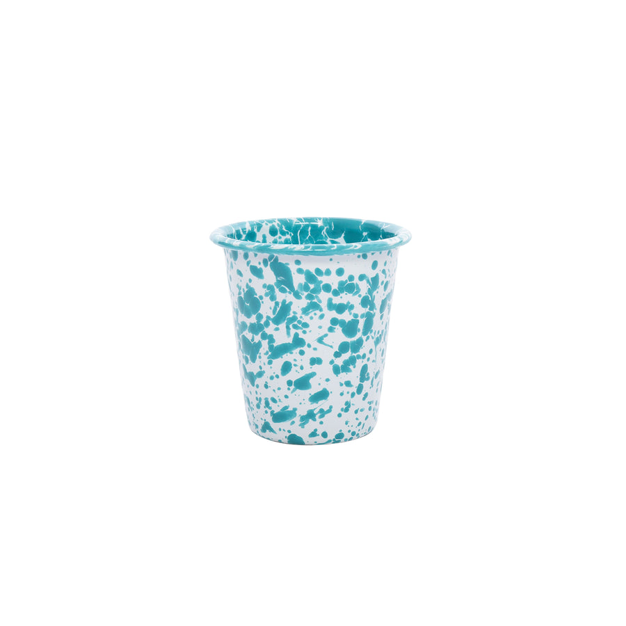 Turquoise Splatter 10 oz. Short Tumbler