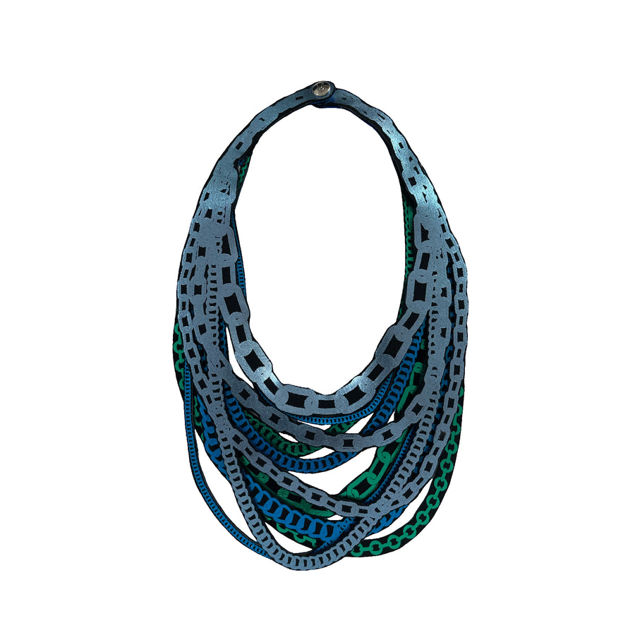 CHAINS PETITE - BLUES & EMERALD