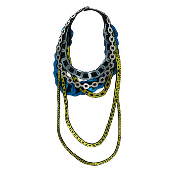 CHOKER CHAINS IN SILVER, PASTEL BLUE, EMERALD & BRIGHT BLUE