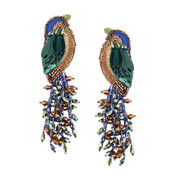Kingfisher Earrings - Forest Green