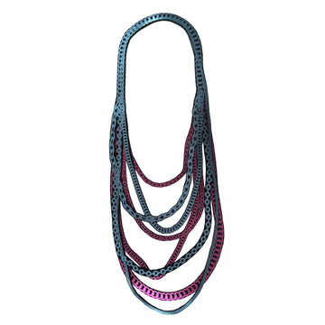 CHAINS RE NECKLACE - HOT PINK